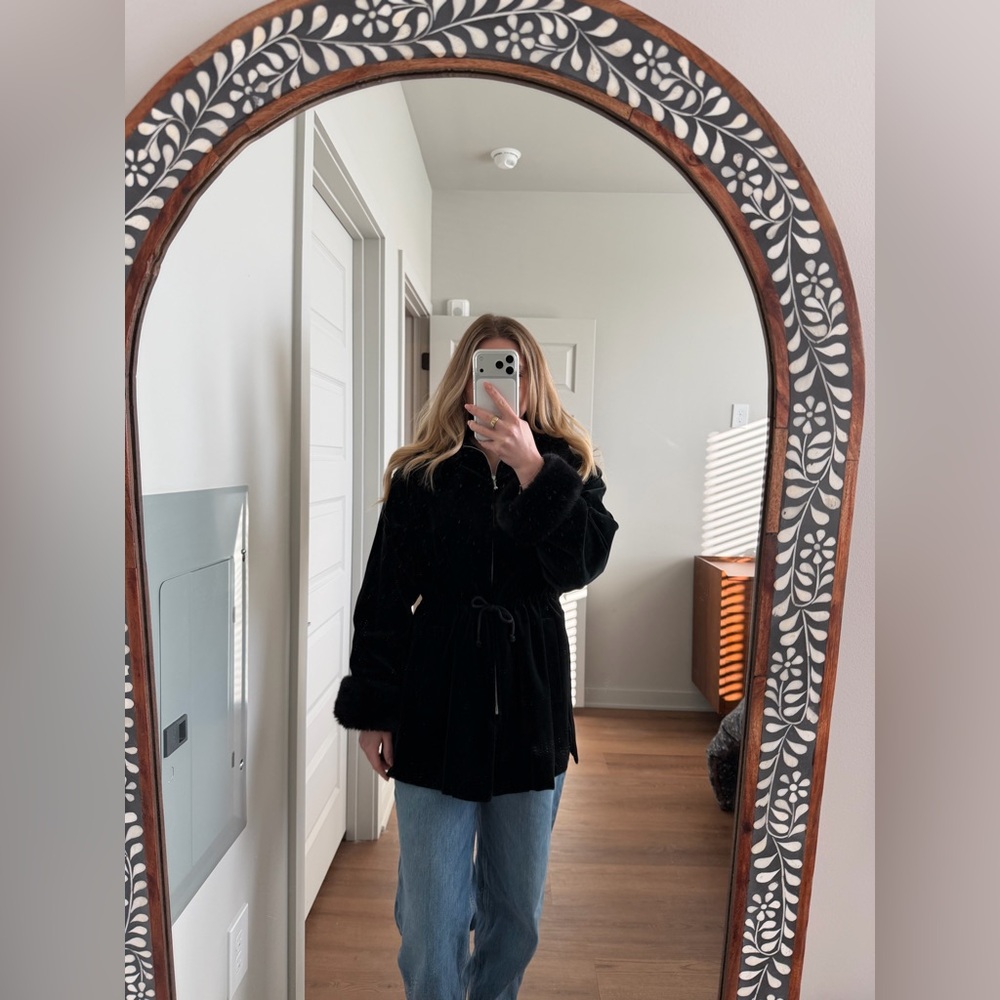 New Frontier Vintage Velvet Fur Jacket 100% Cotton